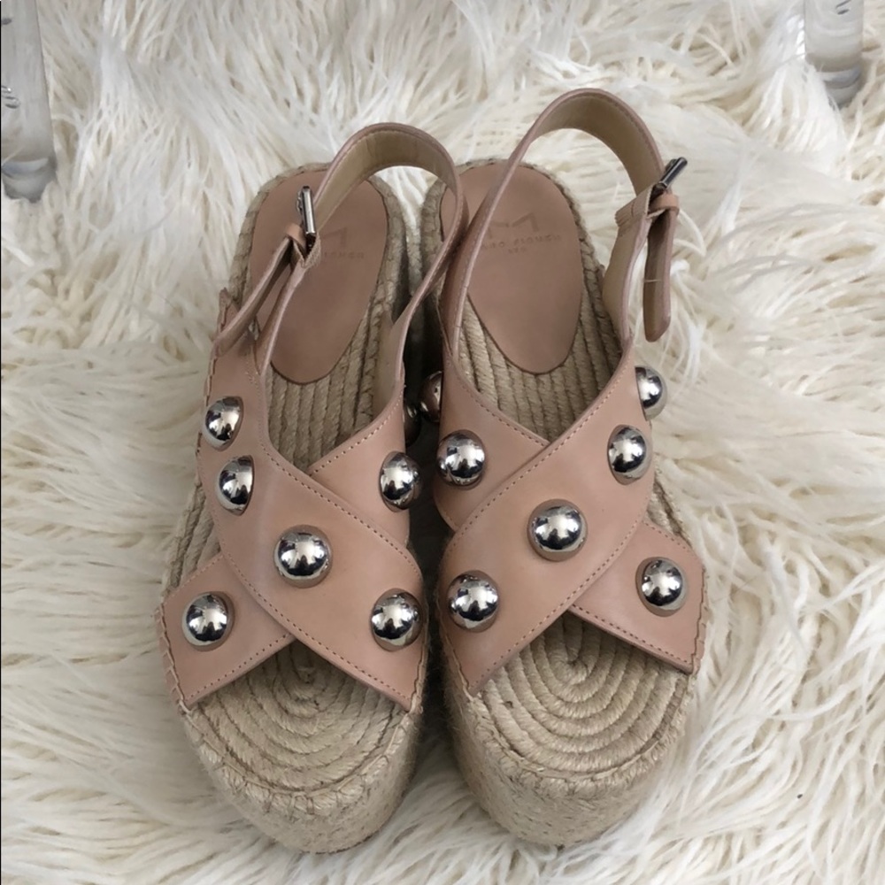 Marc Fisher Nude Wedges
